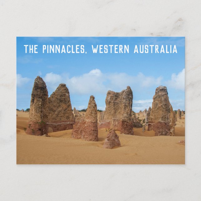 Carte Postale Paysage des Pinnacles en Australie-Occidentale (Devant)