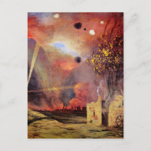 Carte Postale Paysage des ruines et des incendies par Felix Vall