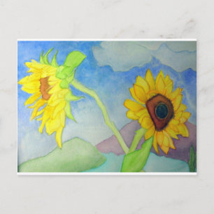 Carte Postale Paysage des tournesols
