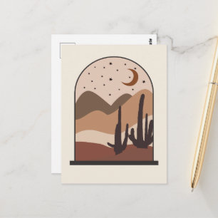 Carte Postale Paysage désertique, Arizona, Art abstrait boho