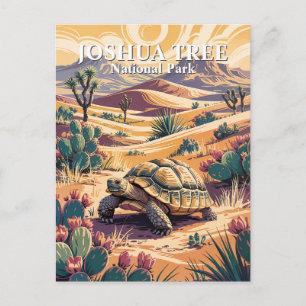 Carte Postale Paysage Désertique Rétro Tortue de Joshua Tree Per