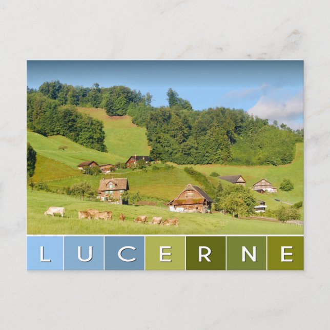 Carte Postale Paysage d'été en Suisse (Devant)
