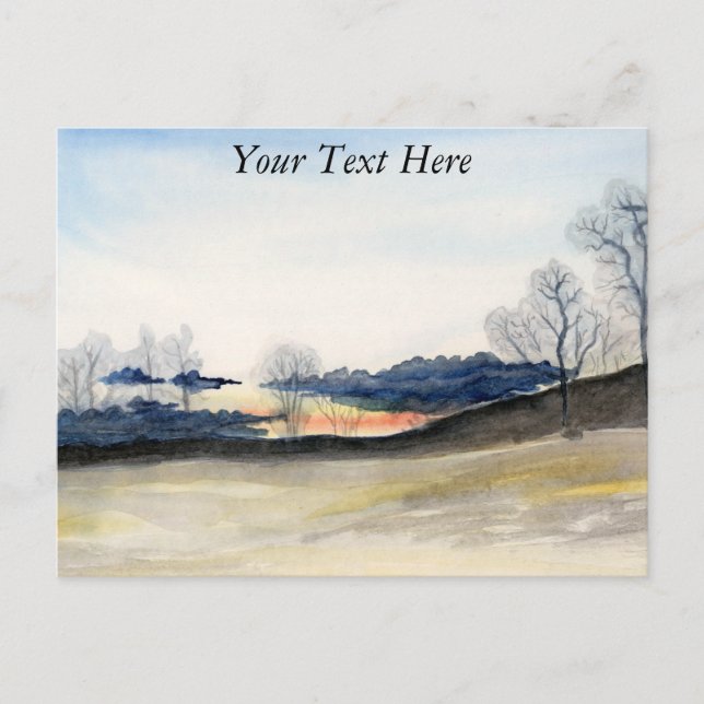 Carte Postale Paysage d'hiver (Devant)