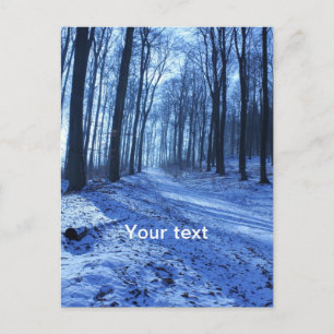 Carte Postale Paysage d'hiver bleu
