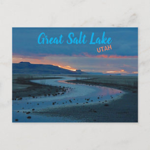 Carte Postale Paysage du Grand Lac Salt, Utah