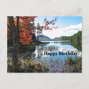 Carte Postale Paysage du lac Maine Acadia Photo Anniversaire