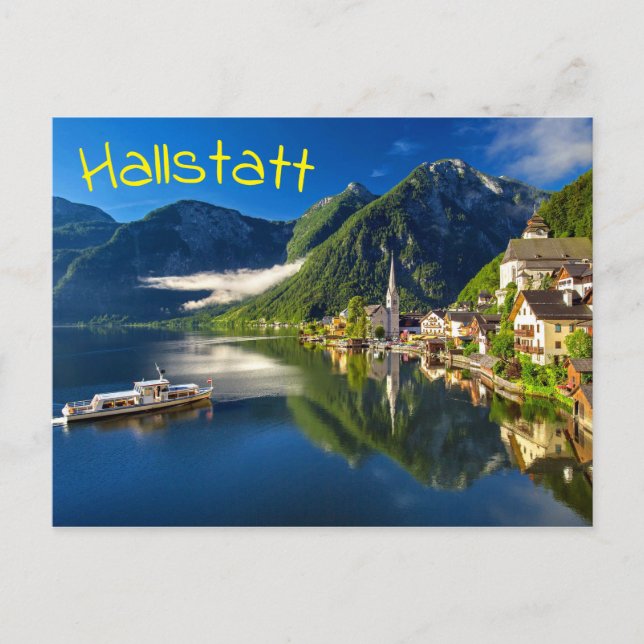 Carte Postale Paysage du lac pittoresque Mountain Village (Devant)