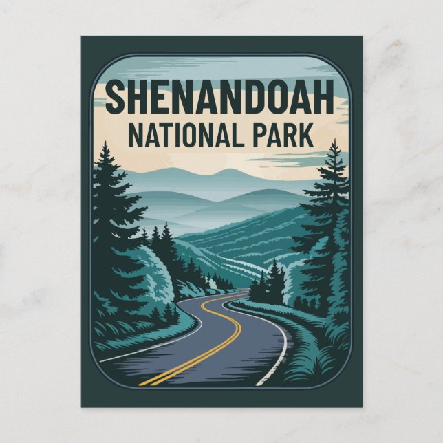 Carte Postale Paysage du parc national de Shenandoah (Devant)