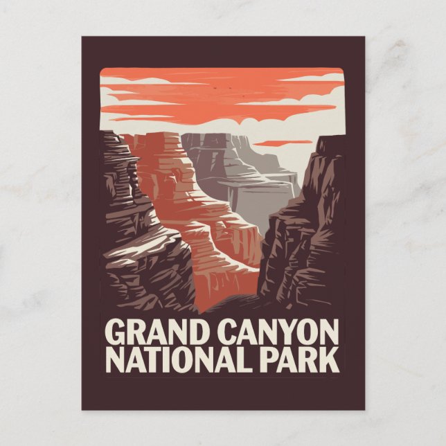 Carte Postale Paysage du parc national du Grand Canyon (Devant)