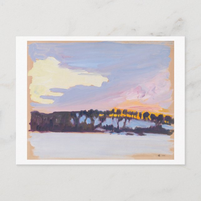 Carte Postale Paysage du soir, Akseli Gallen-Kallela, Beaux-arts (Devant)