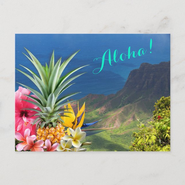 Carte Postale Paysage et flore d'Aloha Hawaii (Devant)