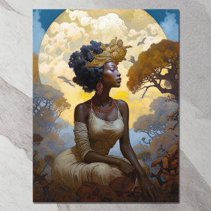 Carte Postale Paysage féminin afro-américain