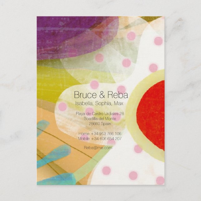 Carte Postale Paysage floral itinérant (Devant)