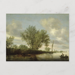 Carte Postale Paysage fluvial, 1645