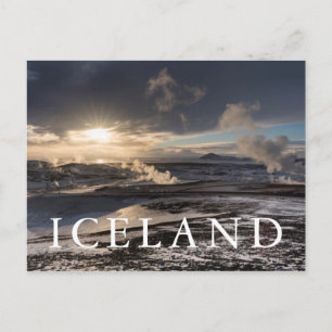 Carte Postale Paysage géothermique d'hiver