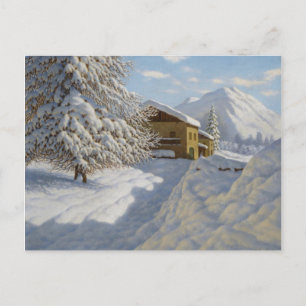 Carte Postale Paysage hivernal vintage Ivan Choultse   