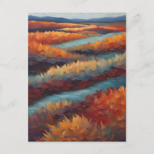 Carte Postale Paysage impressionniste aux couleurs d'automne