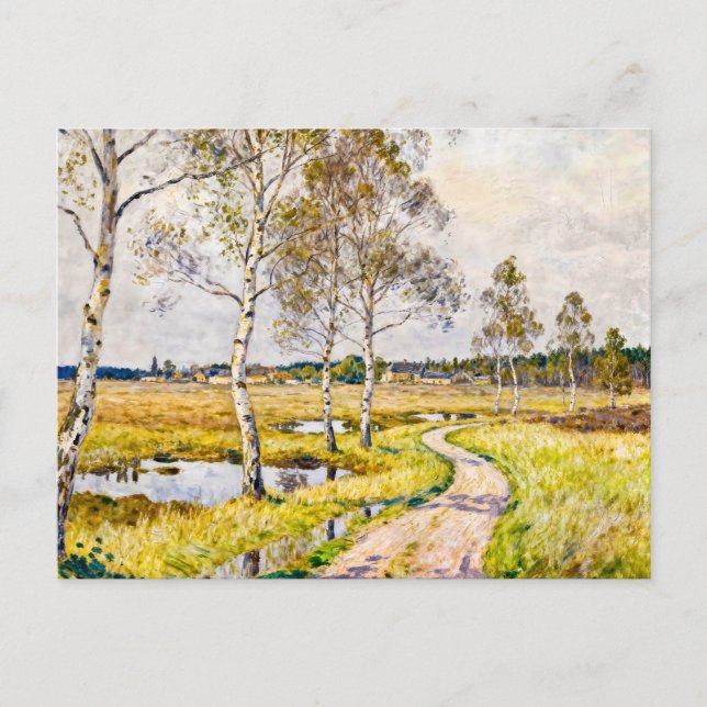 Carte Postale Paysage impressionniste de Worpswede dans le Teufe (Devant)