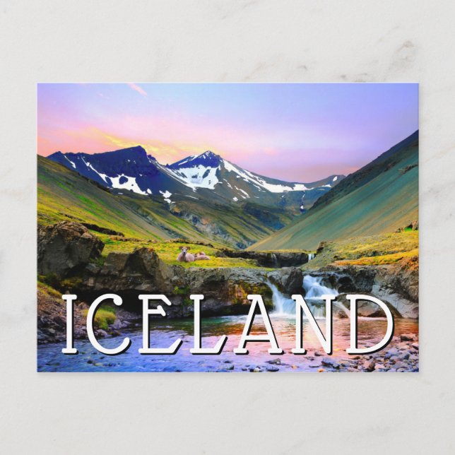 Carte Postale Paysage magnifique Paysage d'Islande (Devant)