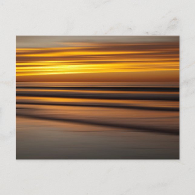 Carte Postale Paysage marin abstrait au coucher du soleil, CA (Devant)