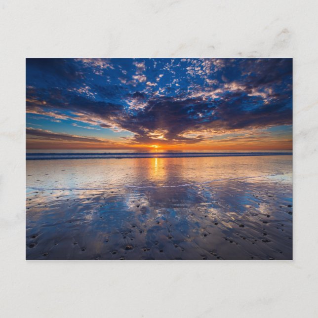 Carte Postale Paysage marin dramatique, coucher de soleil, CA (Devant)