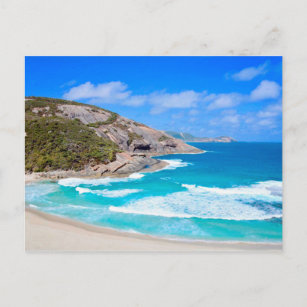 Carte Postale Paysage marin pittoresque Vagues douces Roches Océ
