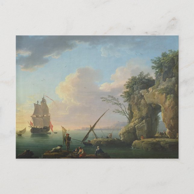 Carte Postale Paysage maritime, 1748 (Devant)