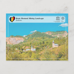 Carte Postale Paysage minier de Roșia Montană - Patrimoine mondi