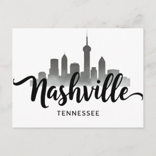 Carte Postale Paysage minimaliste de Nashville, ville du Tenness