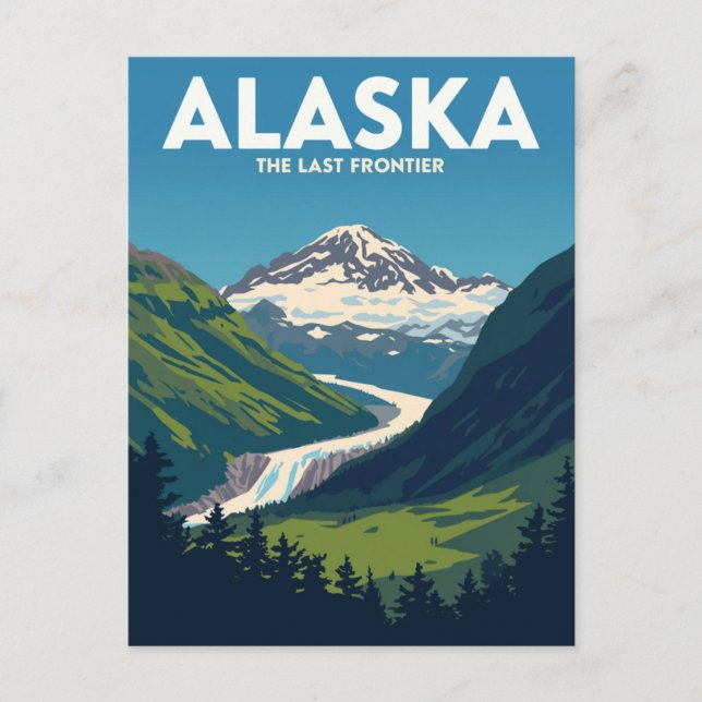 Carte Postale Paysage montagneux d'Alaska (Devant)