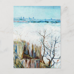 Carte Postale Paysage neigeux avec Arles par Vincent van Gogh