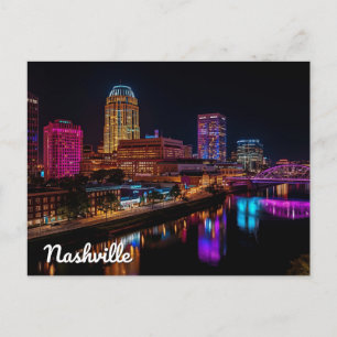 Carte Postale Paysage nocturne de Music City Nashville