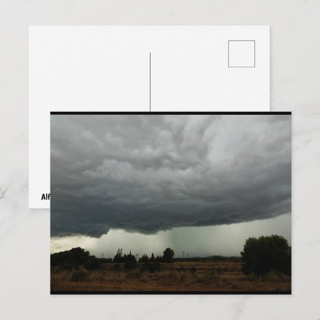 Carte Postale Paysage Nuage Orageux (Devant / Derrière)