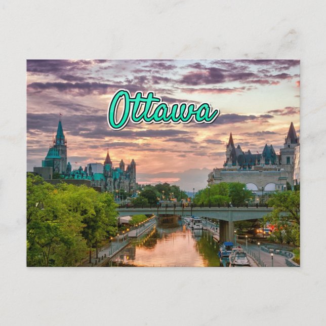Carte Postale Paysage nuageux d'Ottawa (Devant)