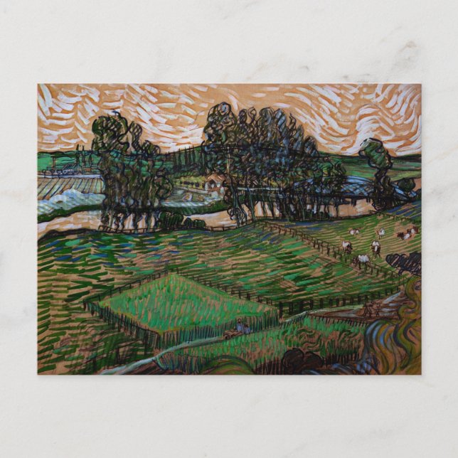 Carte Postale Paysage, Pont à travers Oise par Vincent van Gogh (Devant)