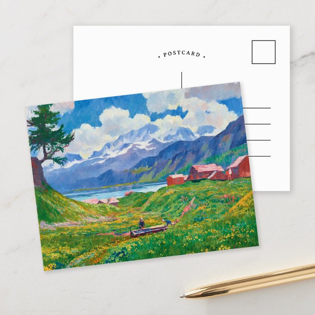 Carte Postale Paysage printanier | Giovanni Giacometti (Créateur téléchargé)