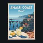 Carte Postale Paysage rétro Vintage voyage Côte Amalfi Italie<br><div class="desc">Découvrez la beauté pittoresque de la côte amalfitaine avec cette carte postale rétro captivante sur le thème du voyage. Capturant des falaises spectaculaires et des vues étincelantes sur la Méditerranée dans un style rétro classique,  cet article est un hommage intemporel au charme côtier de l'Italie.</div>