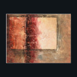 Carte Postale Paysage rouge Abstrait<br><div class="desc">Ethan Harper a peint ce magnifique paysage rouge abstrait. Une incrustation rectangulaire crée une partie plus légère de la pièce. Un morceau très sanguin,  commandez votre exemplaire aujourd'hui !</div>