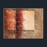 Carte Postale Paysage rouge Abstrait<br><div class="desc">Ethan Harper a peint ce magnifique paysage rouge abstrait. Une incrustation rectangulaire crée une partie plus légère de la pièce. Un morceau très sanguin,  commandez votre exemplaire aujourd'hui !</div>