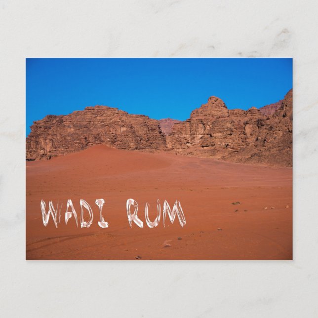 Carte Postale Paysage rouge de Wadi Rum (Devant)