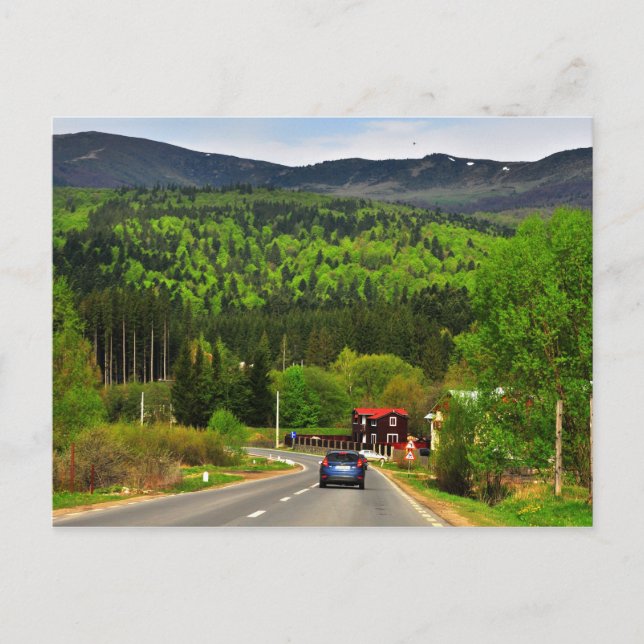 Carte Postale Paysage roumain (Devant)