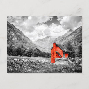 Carte Postale Paysage rural Photographie noir et blanc