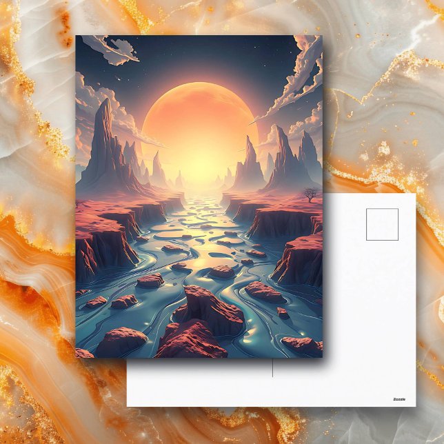 Carte Postale Paysage surréaliste | Monde magique (Créateur téléchargé)