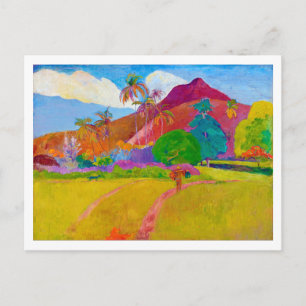 Carte Postale Paysage tahitien, Gauguin