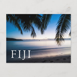 Carte Postale Paysage tropical au coucher du soleil, Fidji