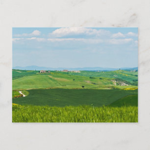 Carte Postale Paysage typique de Toscane avec collines - Italie