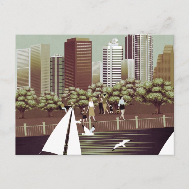 Carte postale paysage urbain (Devant)