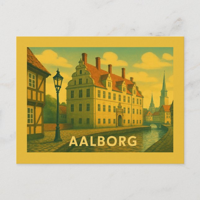 Carte Postale Paysage urbain d'Aalborg Danemark (Devant)