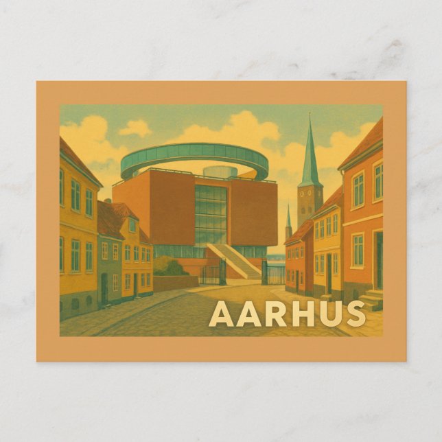 Carte Postale Paysage urbain d'Aarhus Danemark (Devant)