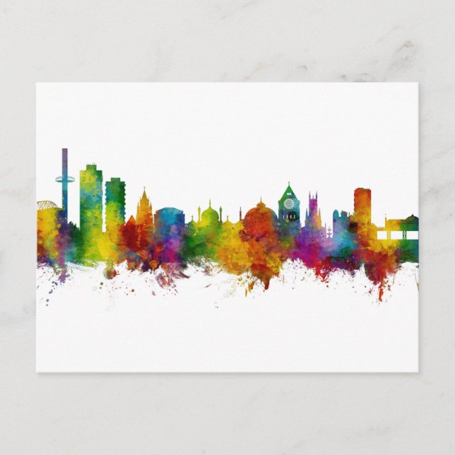 Carte Postale Paysage urbain de Brighton Angleterre (Devant)